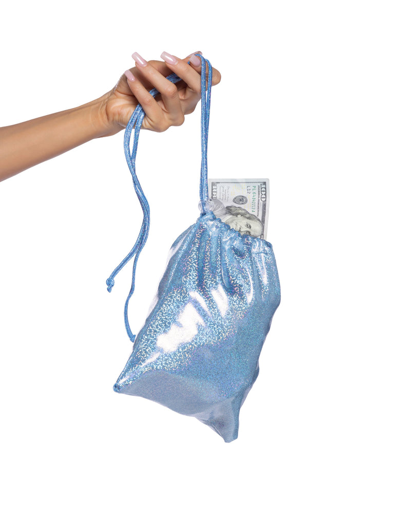 6730 - Shimmer Money Bag - Black / O/S - image 2