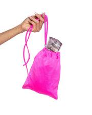 6731 - Spandex Iridescent Money Bag - Black / O/S - image 2