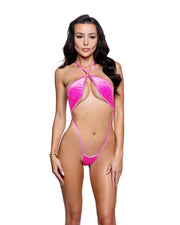 6744 - Holo Dot Velvet 1PC Sling - Black / O/S - image 2