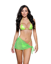 6647 - Mesh Tie Sarong - Aqua / O/S - image 6