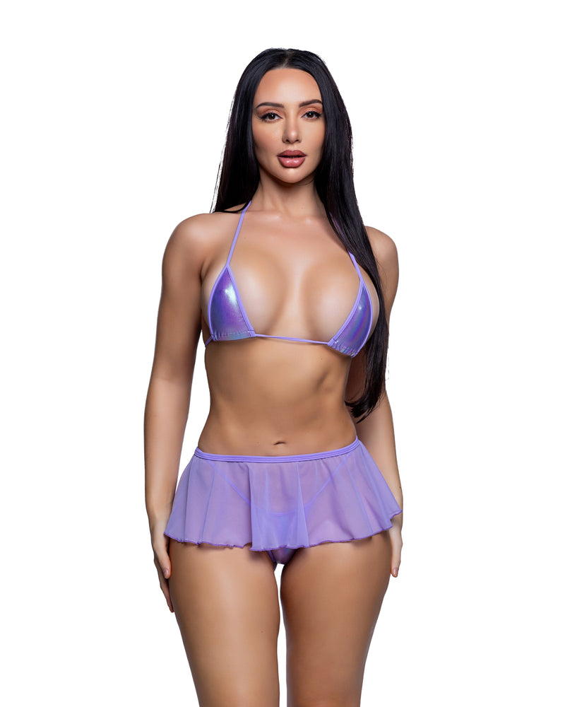 6792 - Mesh Flutter Skirt - Baby Pink / M/L - image 4