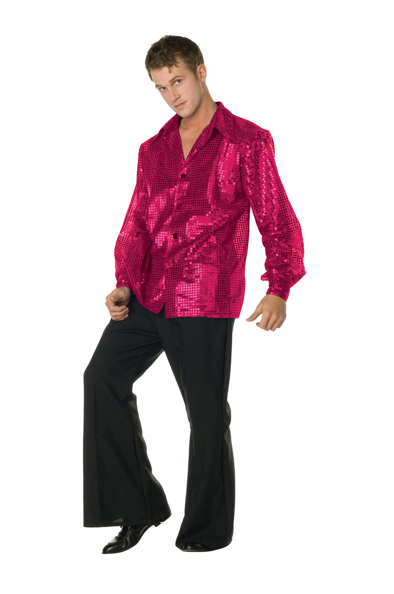 Men's Disco Inferno Fuchsia Shirt | Costume-Shop.com - 80177-BK-L - image 7