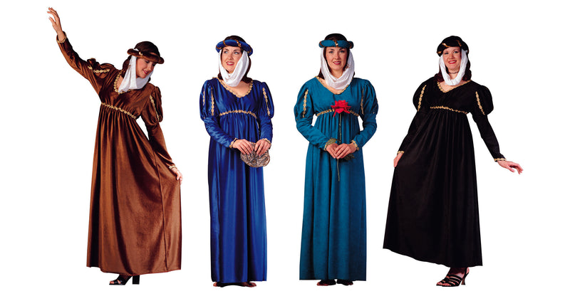 Renaissance Queen - Black Suede | Costume-Shop.com - Blue - image 4