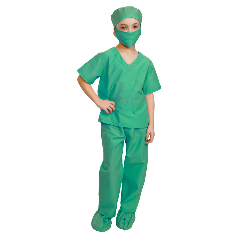 Nurse Costume Green - Kids - Large (12-14) - image 1