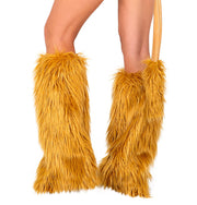 Fur Leg Warmers - White / O/S - image 19