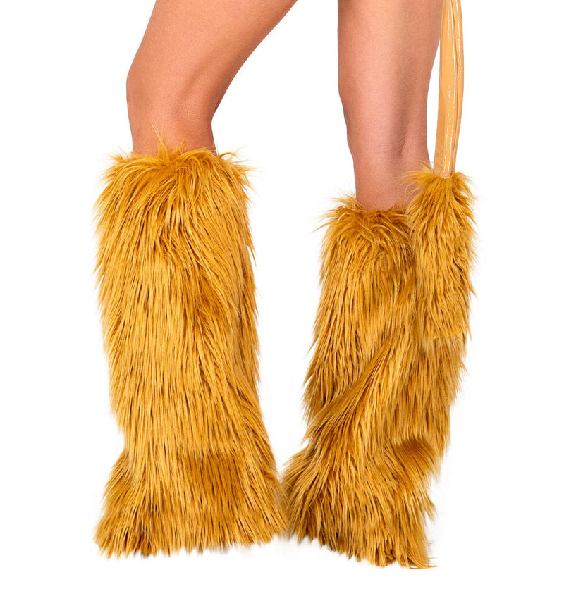 Fur Leg Warmers - White / O/S - image 19