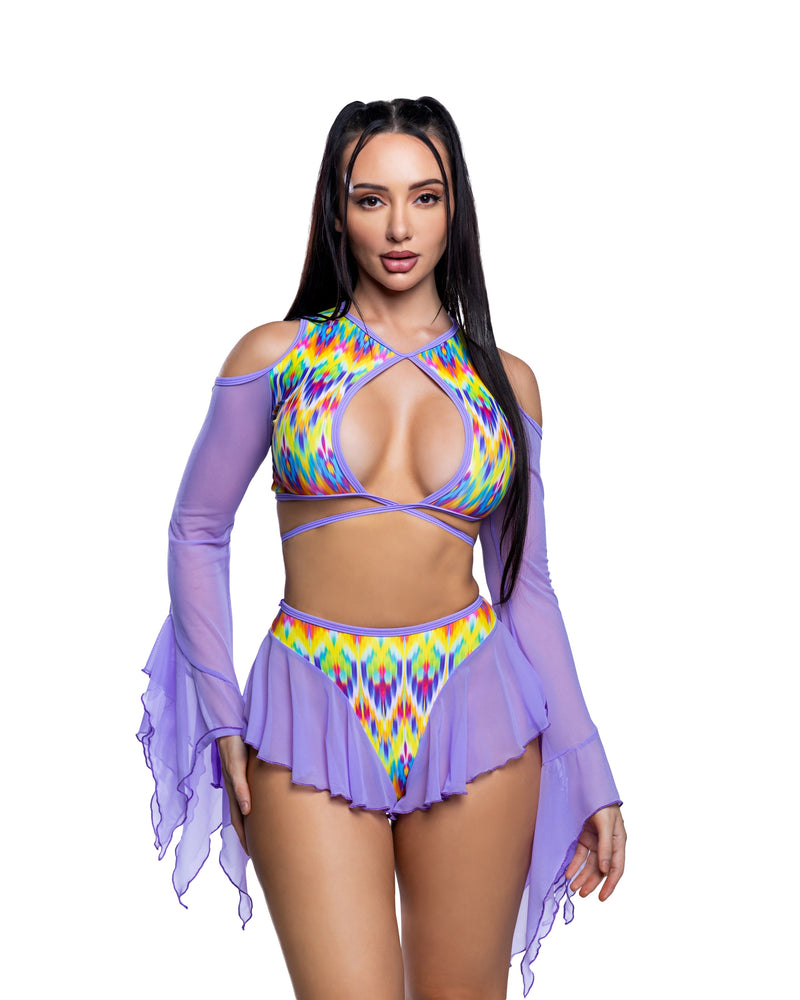 JR272 - Flow Top - Neon Multi/Lavender / L/XL - image 1