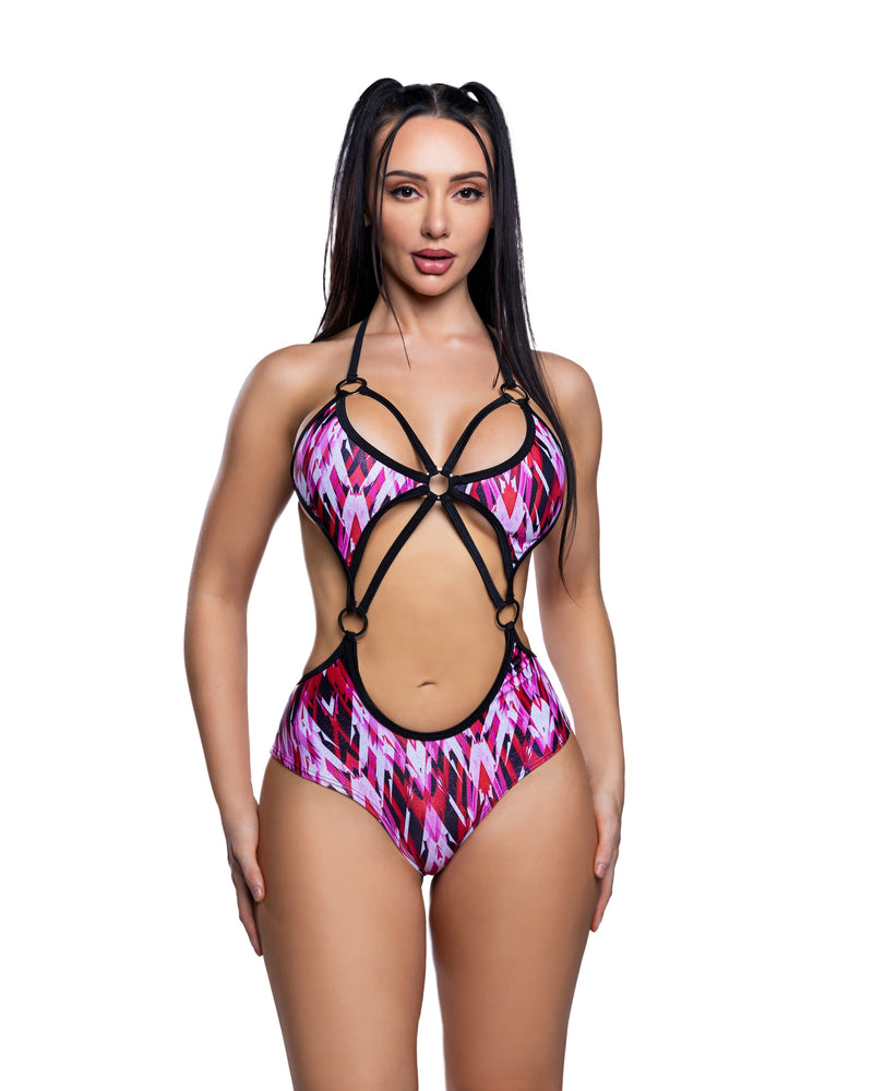 JR280 - 5-Ring Bodysuit - Refracted Red/Black / L/XL - image 1