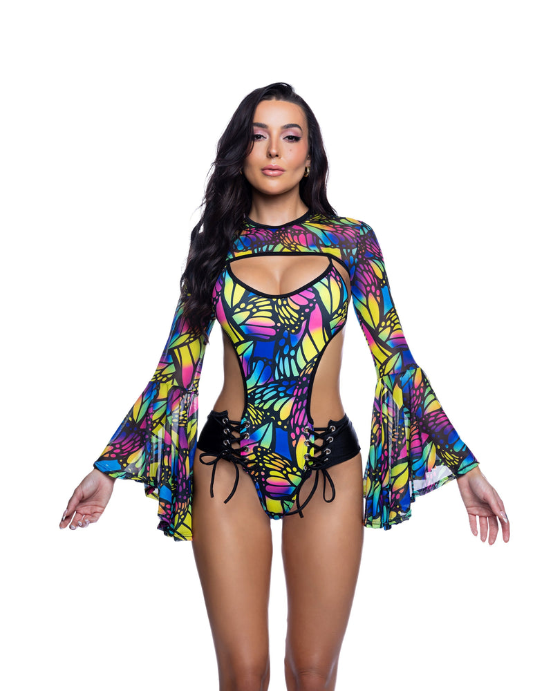 JR284 - Bell-Sleeve Shrug - Butterfly / L/XL - image 1