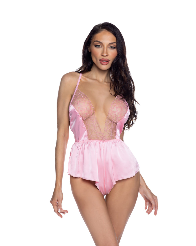 LI1014 - Blushing Beauty Romper - Pink / L/XL - image 1