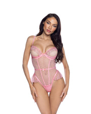 LI1015 - Peek-A-Boo Bliss Teddy - Pink / L/XL - image 1