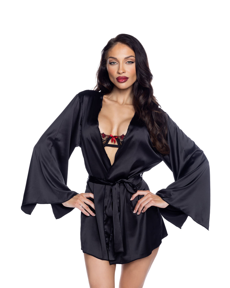 LI1019 - Midnight Essentials Robe - Black / O/S - image 1