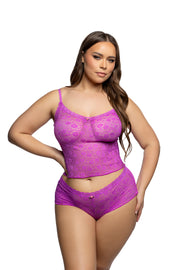 LI1075 - Infinite Lace Teddy - Blue / L/XL - image 2