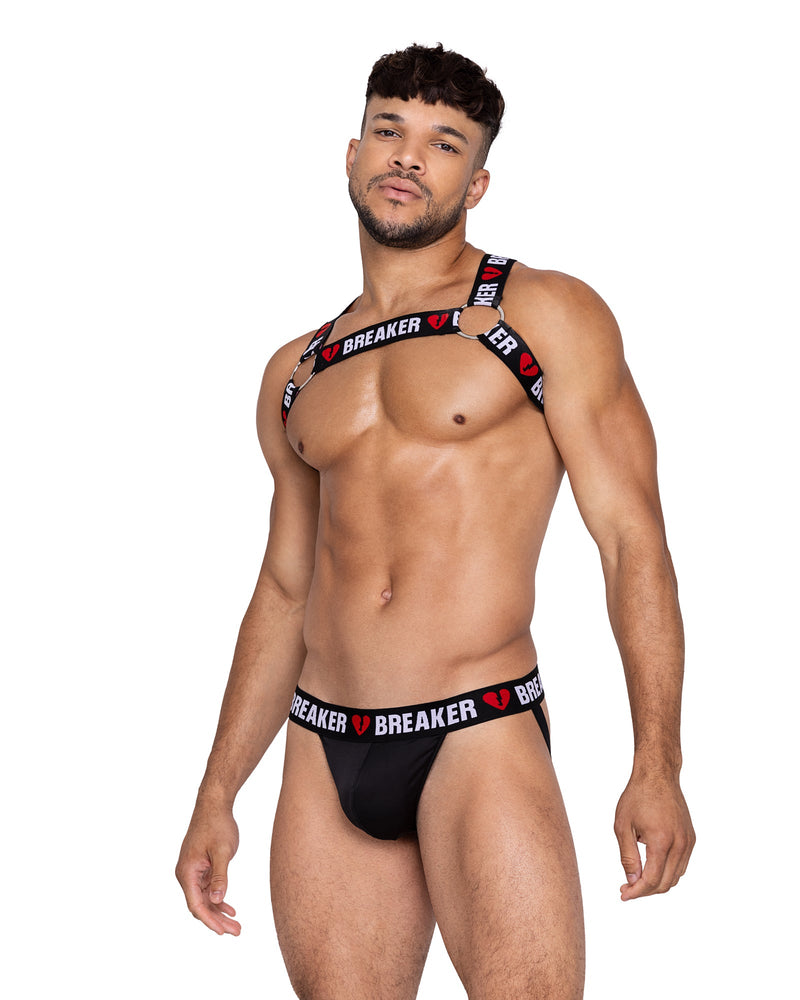 LI675 - Heartbreaker Jockstrap - Black/Red / L - image 1