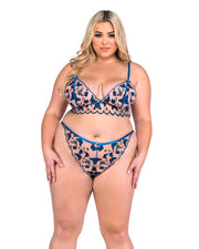 LI692 - Butterfly Beauty 2-Piece Bralette Set - Blue / L - image 2