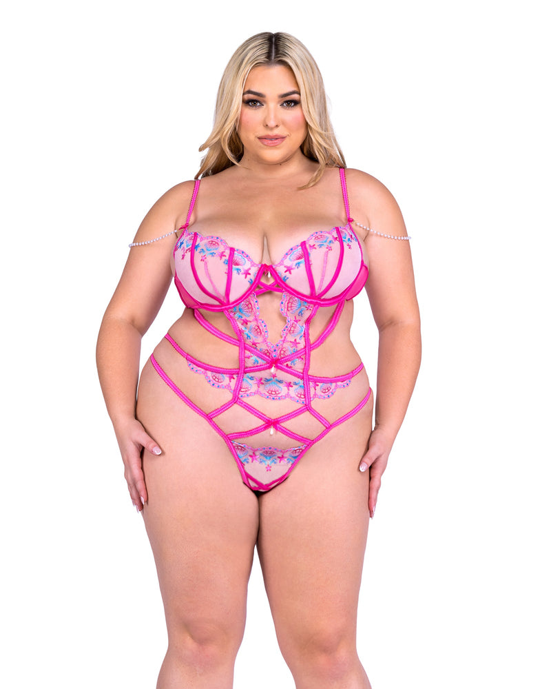LI693 - Sultry Siren Teddy - Pink/Multi / L - image 2