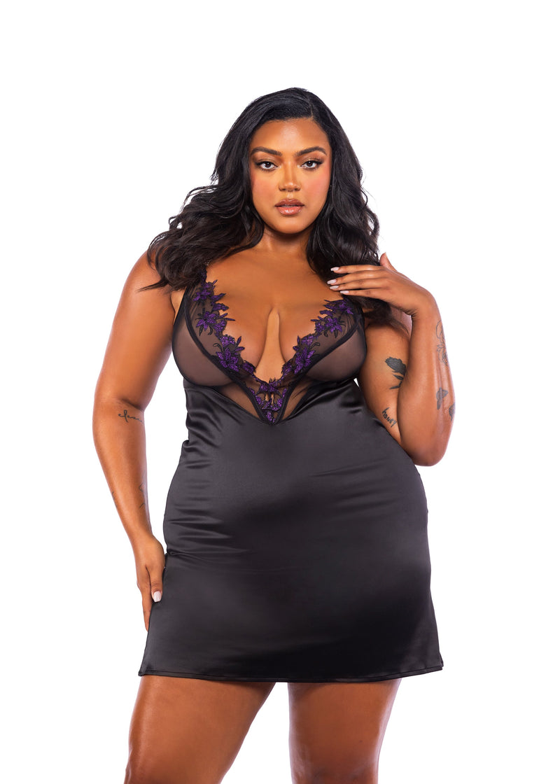 LI721 - Dark Romance Chemise - Black / L - image 2