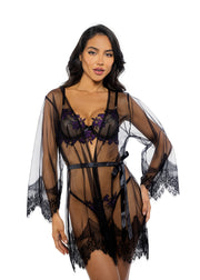 LI767 - Daydream Mini Robe - Black / One size - image 1