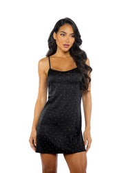 LI769 - Twinkle Diamante Chemise - Black / 1X - image 3
