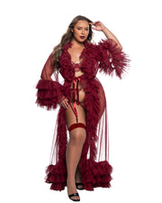 LI770 - Voguish Glam Luxury Robe - Black / One size - image 3