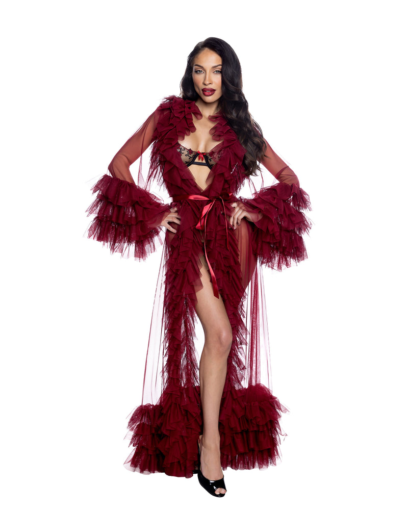LI770 - Voguish Glam Luxury Robe - Black / One size - image 4