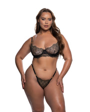 LI832 - Beaded Belle 2-Piece Set - Black/Gold / L - image 2