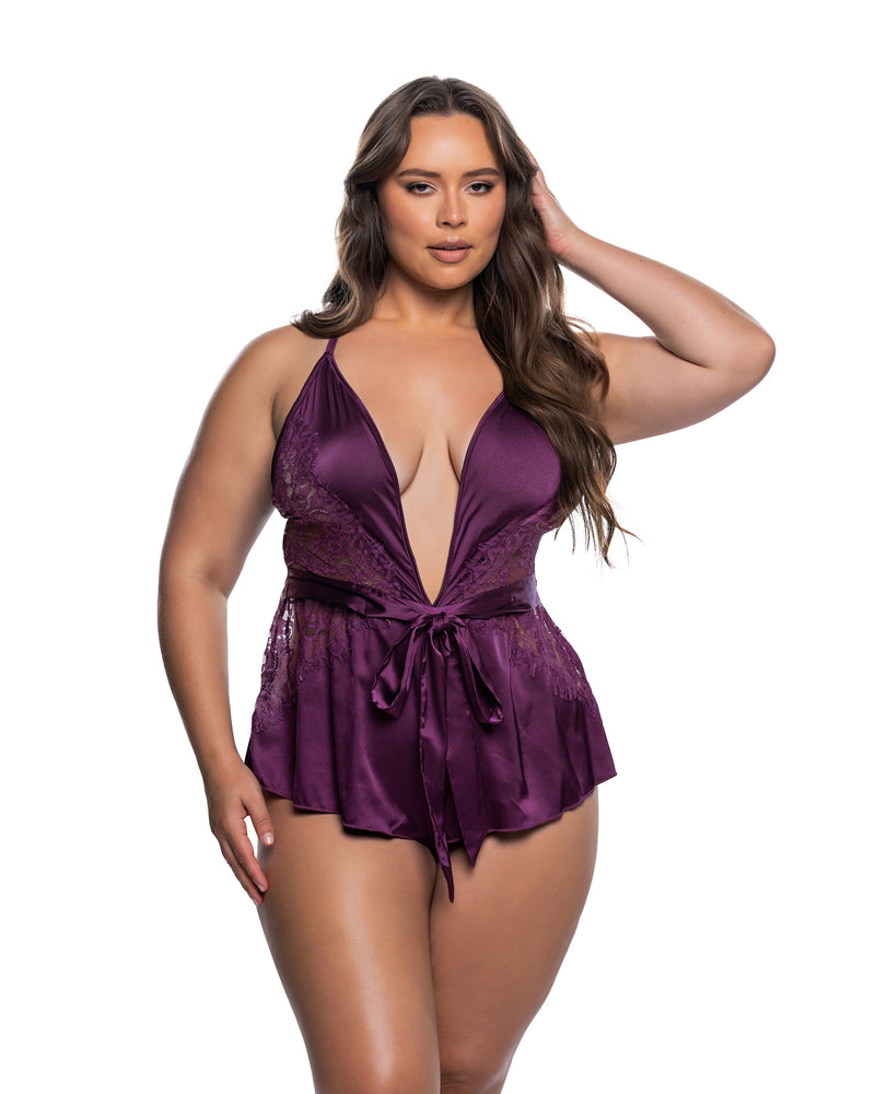 LI867 - Moonlight Kiss Romper - Purple / L/XL - image 1