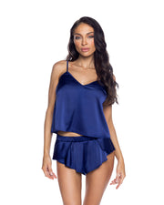 LI869 - Satin Essentials Cami 2-Piece Set - Blue / L/XL - image 2