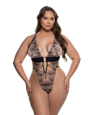 LI889 - Orchid Blossom Teddy - Nude/Black / L - image 2