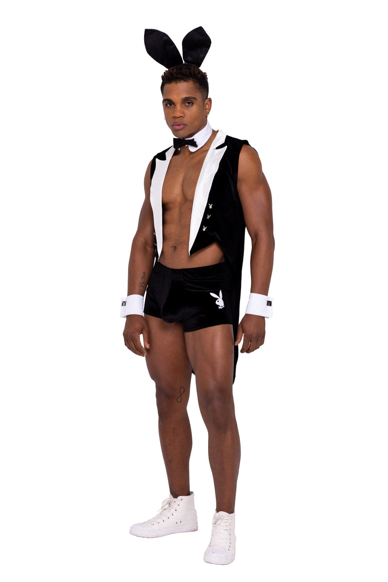PB153 - 8PC Playboy Men's Tuxedo Bunny - Black/White / L - image 1