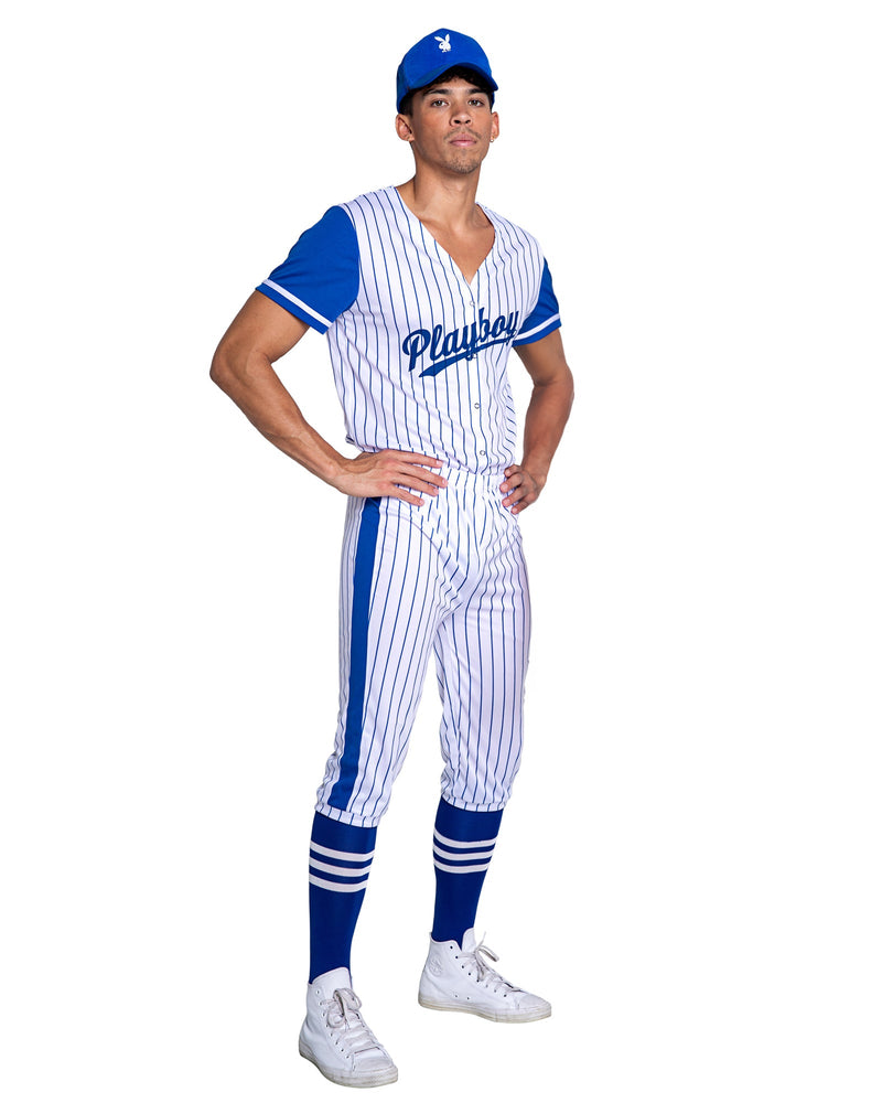 PB160 - 3PC Playboy Baseball Homerun Hunk - White/Blue / L - image 1
