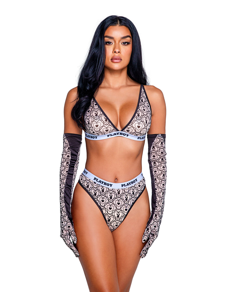 PBLI107 - Playboy Bunny Sport Set - Black/Nude / 1XL - image 1