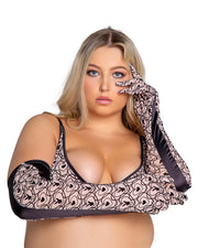 PBLI120 - Playboy Bunny Kiss Gloves - Black/Nude / O/S - image 2