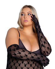 PBLI129 - Playboy Bunny Noir Gloves - Black / O/S - image 2