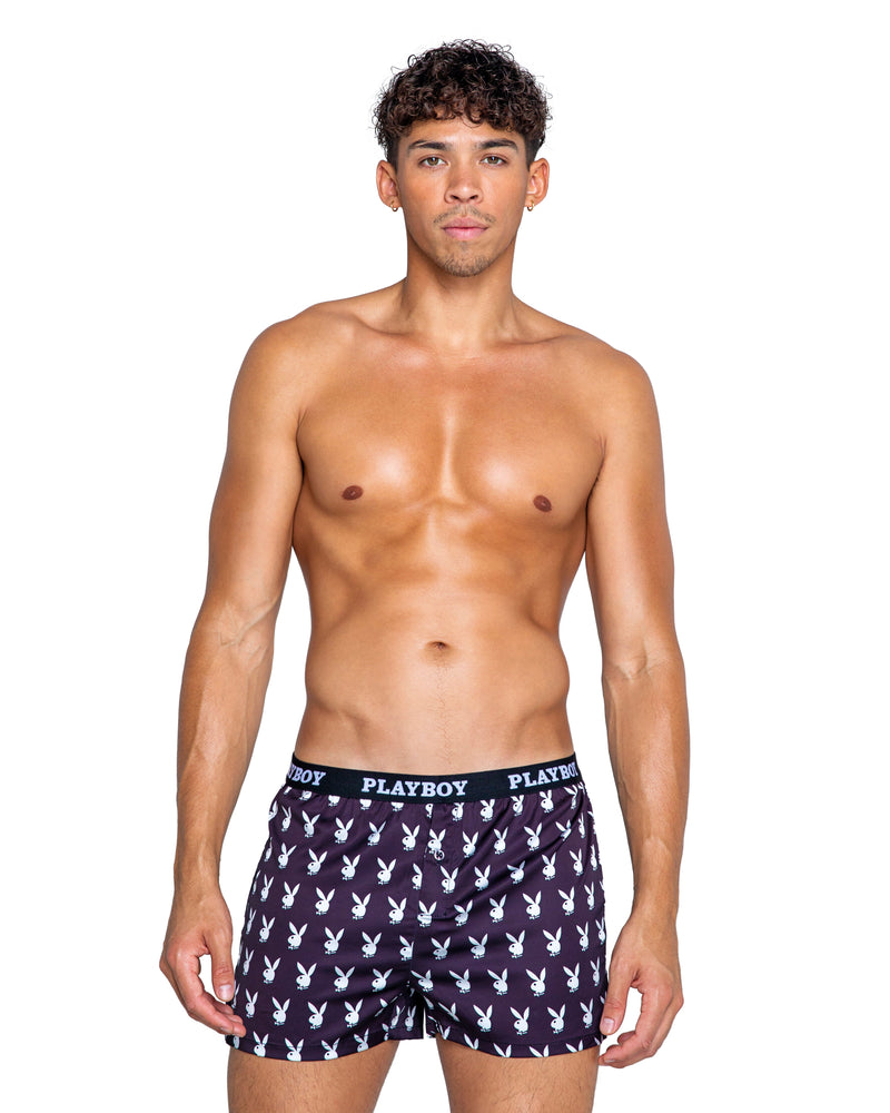 PBLI139 - Playboy Mens Champion Boxer - Black/White / L - image 1