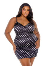 PBLI164 - Playboy Bunny Lounge Chemise - Black / Large - image 2