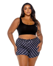 PBLI175 - Playboy Bunny Slumber Lounge 2pc Set - Black / L/XL - image 2