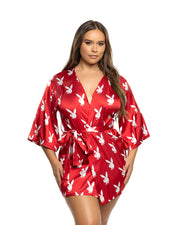PBLI196 - Chill Bunny Robe - Black/White / O/S - image 2