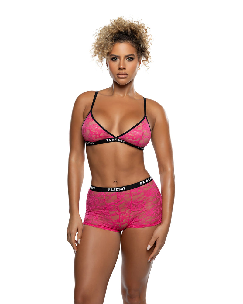 PBLI212 - Flirty Bunny 2pc Lounge Set - Hot Pink / L/XL - image 1