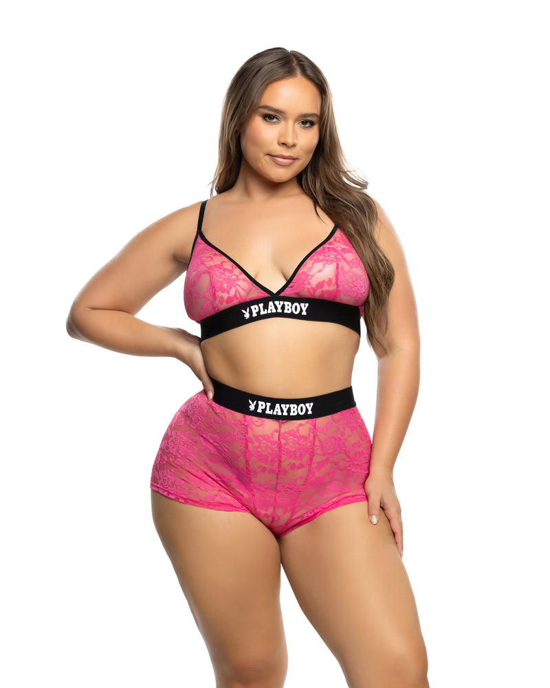 PBLI212 - Flirty Bunny 2pc Lounge Set - Hot Pink / L/XL - image 2