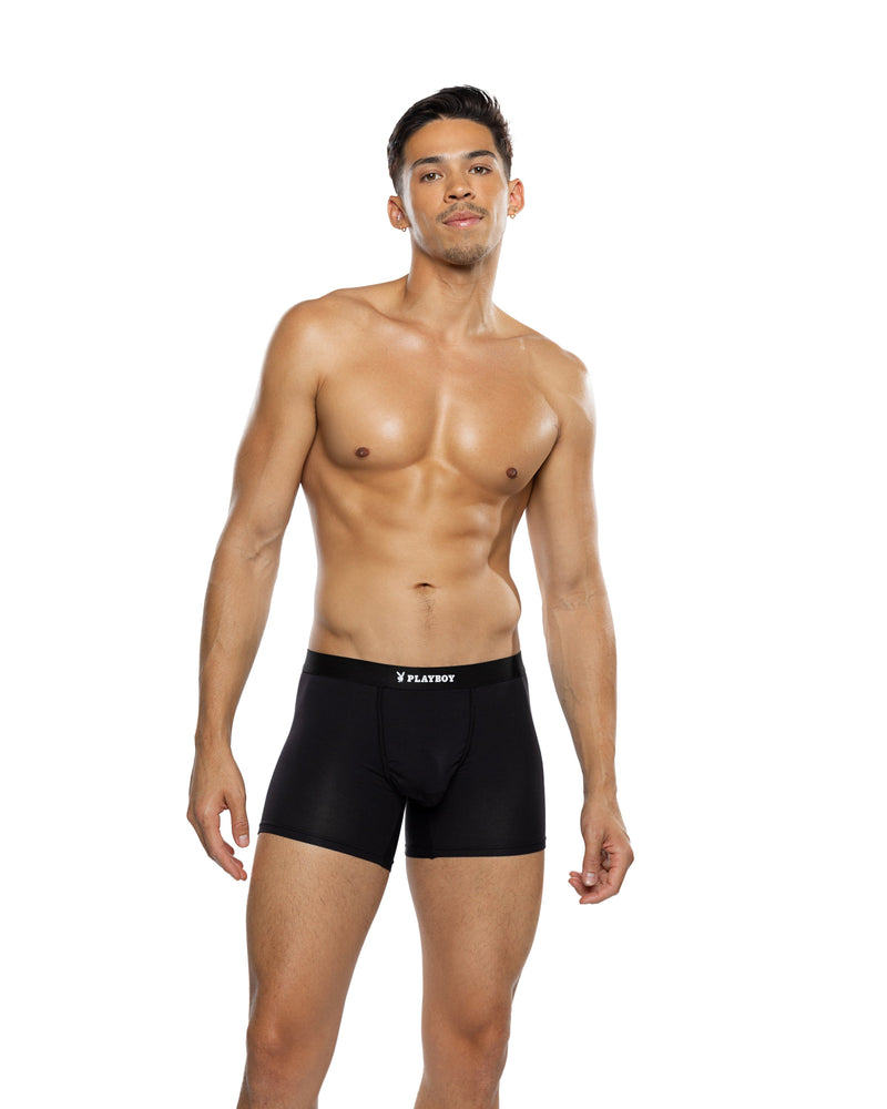 PBLI229 - Mens Playboy Boxer Briefs - Black / L - image 1