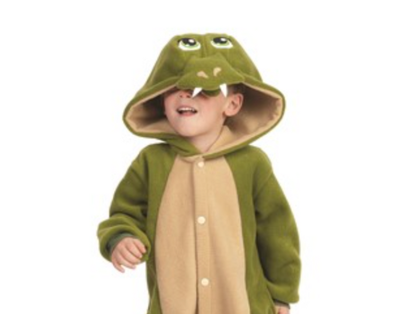 Ness the Dinosaur Child Hoodie - Olive/Beige Jacket | Costume-Shop.com - Large - image 1