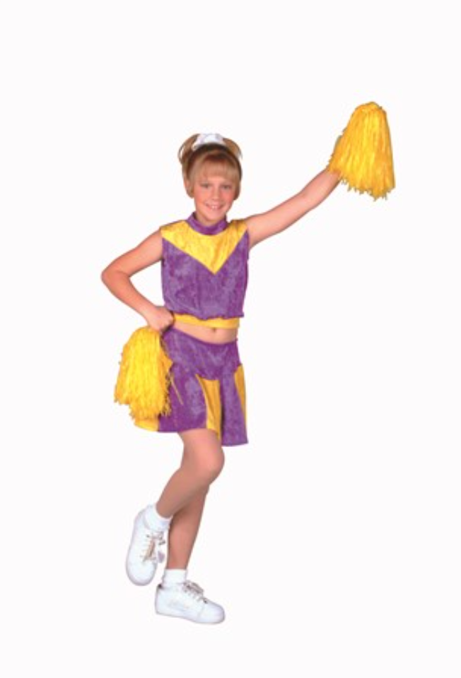 Purple/Yellow Cheerleader | Costume-Shop.com - Large - image 1