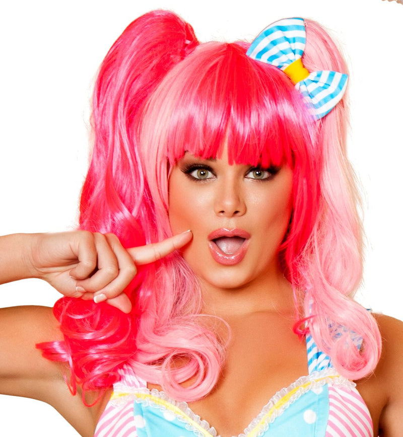 WIG102 - Pink Wig - Pink / O/S - image 1
