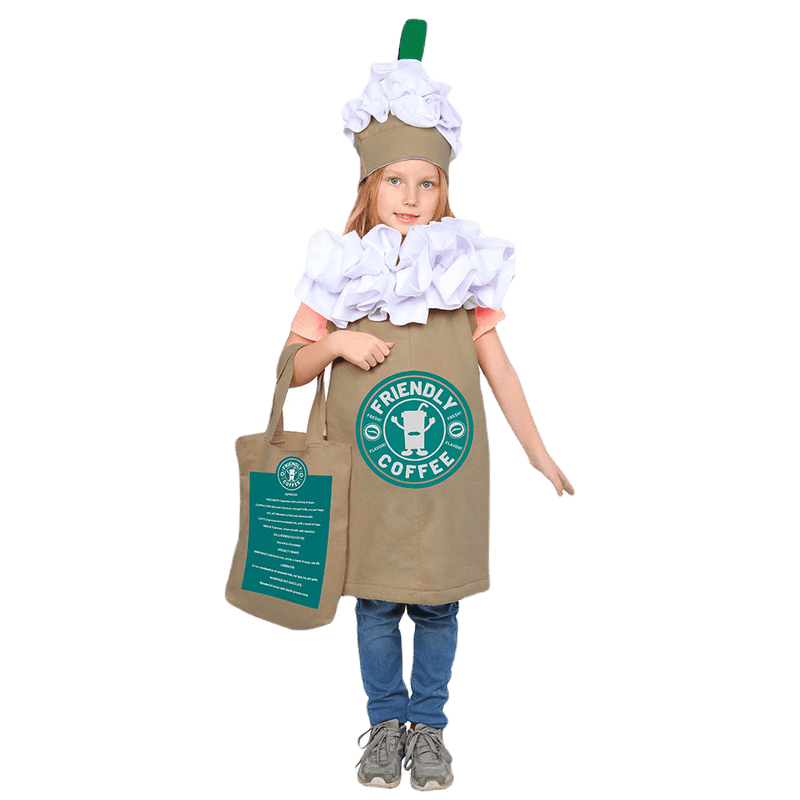 Frappuccino Coffee Costume - Kids - Large (12-14) - image 1