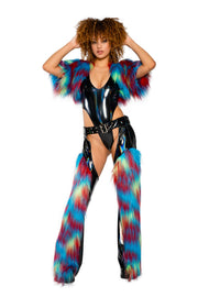 JR220 - Faux Fur Shrug - Lava Lamp / L/XL - image 2