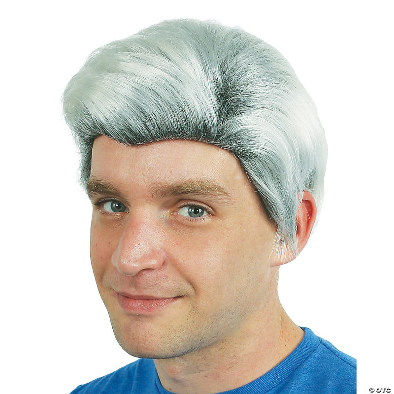 MEN'S BLACK AND WHITE WIG - image 1