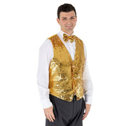 Sequin Vest with Bowtie - Adults - Red / Large - image 3