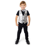 Sequin Vest with Bowtie - Kids - Red / Large - image 3
