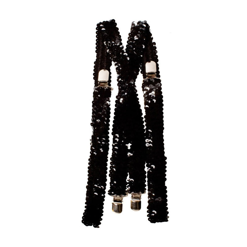 Black Sequined Suspenders | Costume-Shop.com - White - image 2